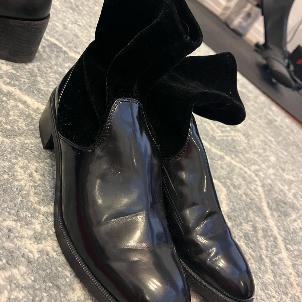 Zara velvet sock booties size 6.5